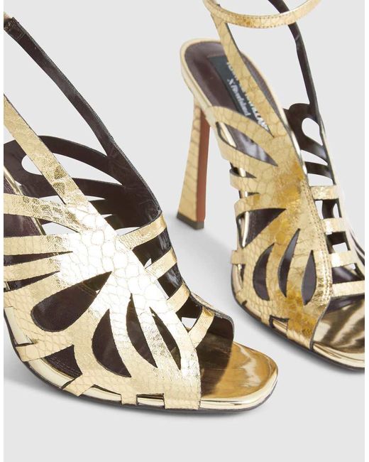 River Island Natural Caged Heels