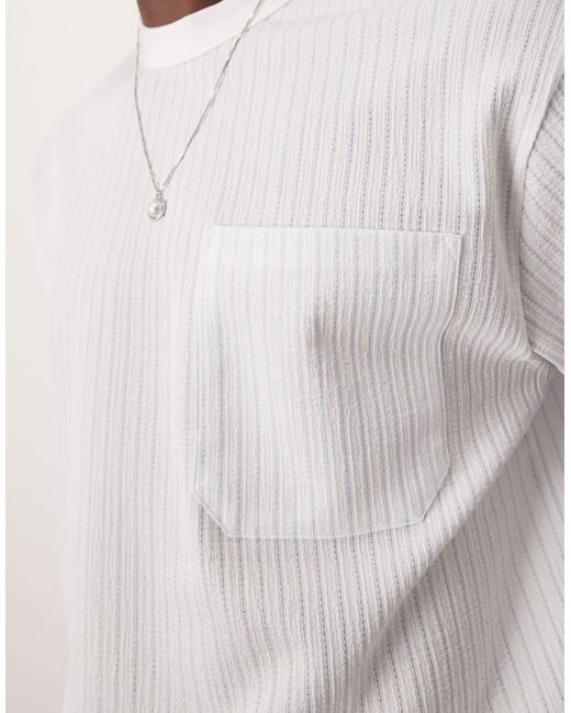 ASOS – locker geschnittenes, kastiges t-shirt in White für Herren