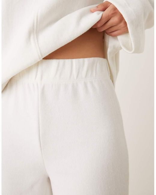 ASOS Natural Supersoft Co-ord Wide Leg jogger