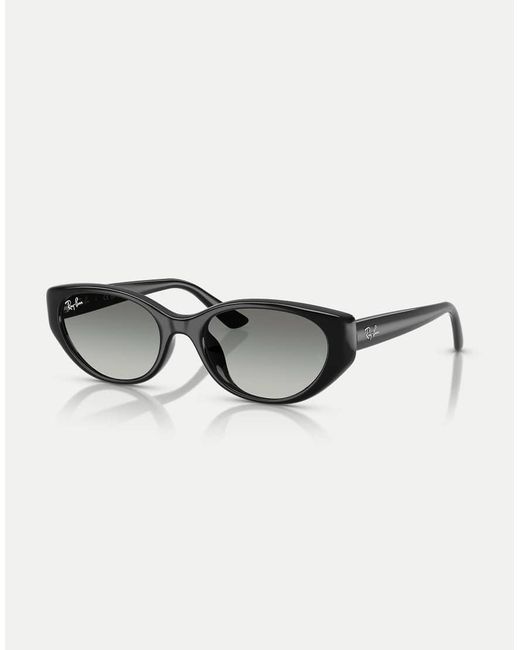 Ray-Ban Black Rb4457D Rectangle Sunglasses With Lens