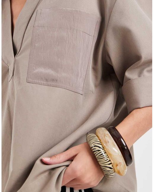 & Other Stories Natural Cotton Resort Overhead Shirt