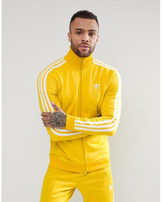 Adidas Originals Adicolor Beckenbauer Track Jacket In Yellow Cw1254 for men