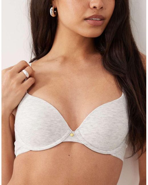 ASOS Multicolor Rib Moulded T-Shirt Bra