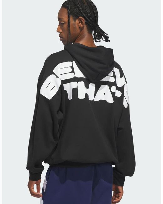 Adidas Originals Gray Anthony Edwards Believe That Hoody for men