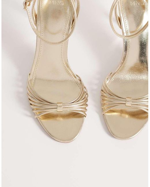 Mango White High Metalic Heel
