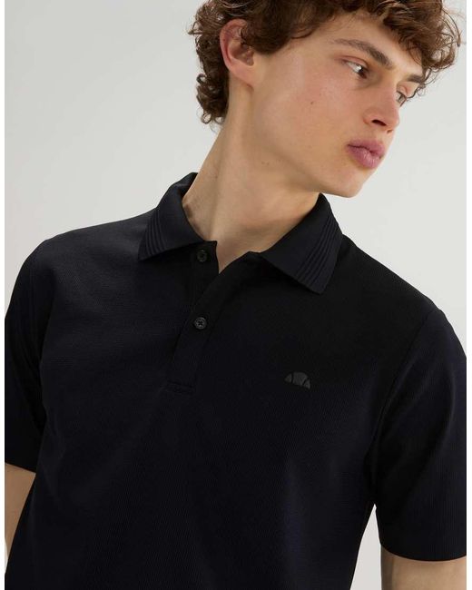Ellesse Black Edmond Polo for men