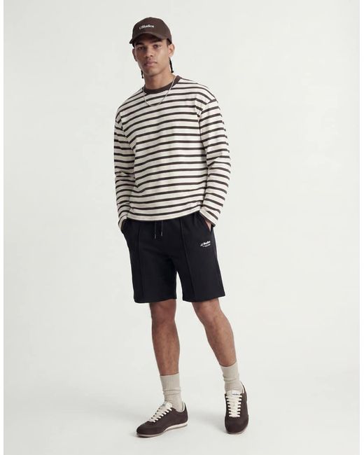 Jack & Jones White Sweat Short With Logo for men