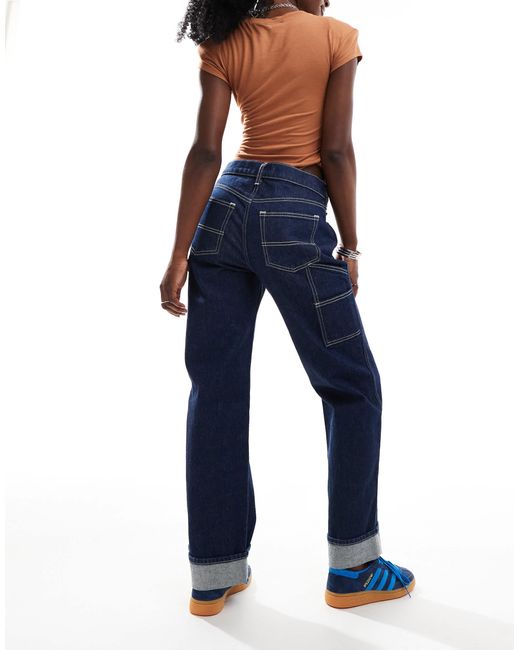 Abercrombie & Fitch Blue – weite carpenter-jeans