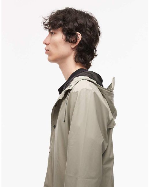 Rains Gray 12010 Waterproof Short Jacket for men