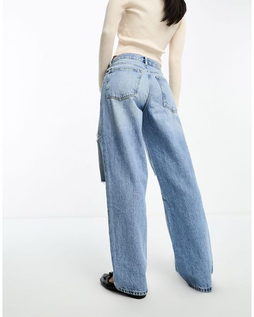 Mango Blue – locker geschnittene, tief sitzende jeans