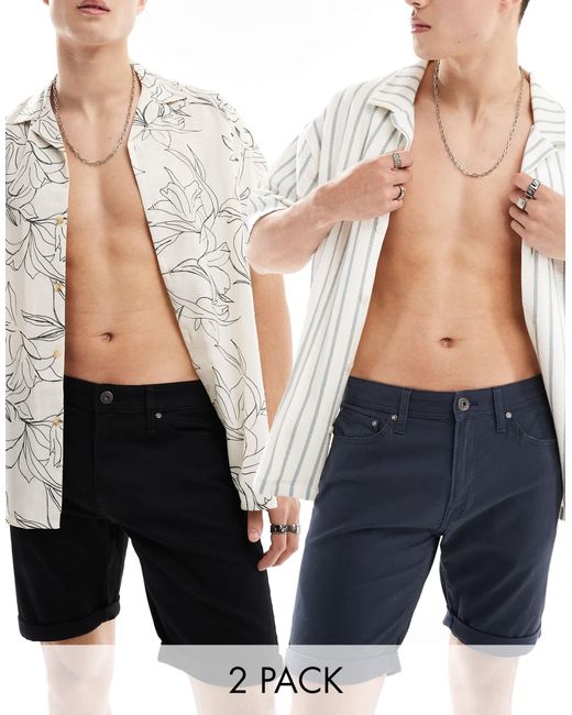 Jack & Jones Intelligence – 2er-pack shorts in Blue für Herren