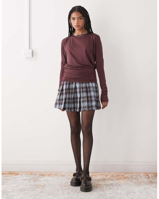 Weekday Red Open Back Long Sleeve Top