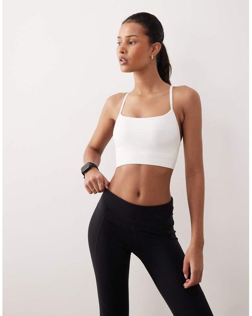 Sweaty Betty White Spirit Restored Seamless Yoga Bra