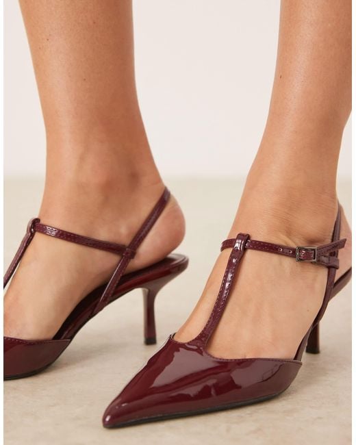 Glamorous Natural Slingback Pointed Heeled Shoes