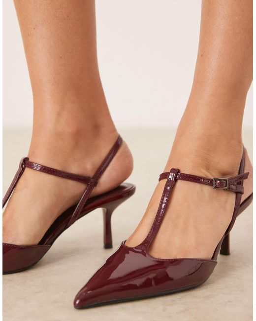 Glamorous Natural – spitze absatzschuhe mit fersenriemchen