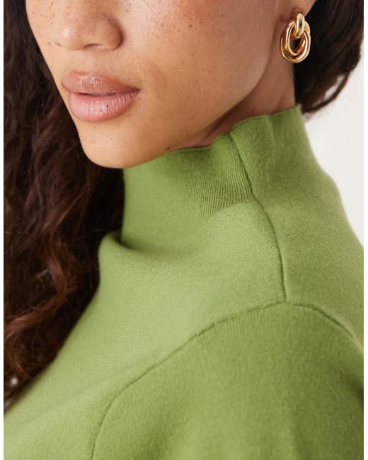 Pull à col montant Mango en coloris Green