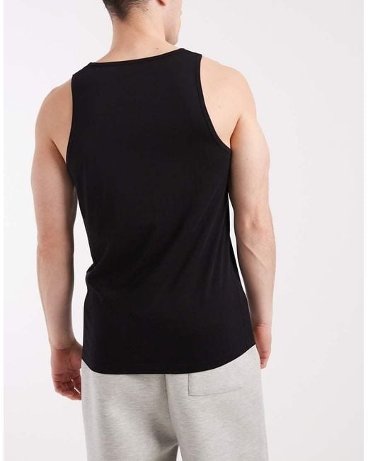 Jack & Jones Black 3 Pack Basic Vests for men