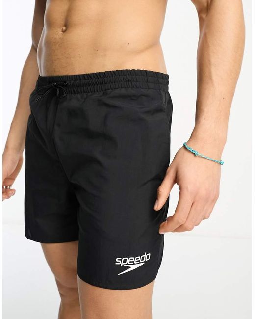 Speedo Black Essentials 16"" Swim Shorts for men