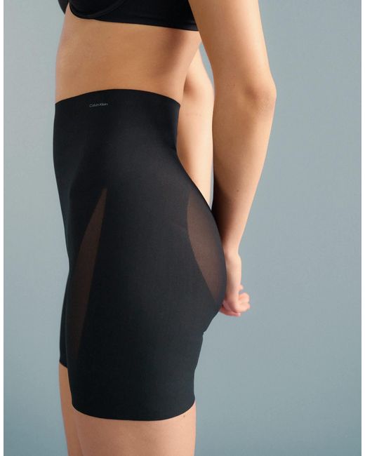 Calvin Klein Black Shapewear – shorts aus nicht verrutschendem netzstoff
