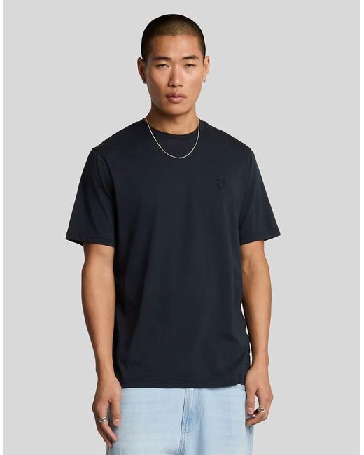 Lyle & Scott Blue Ss T-Shirts Superfine T-Shirt for men