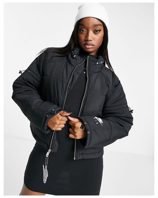 Nike Air Cropped Padded Synthetic Jacket in Black | Lyst Canada