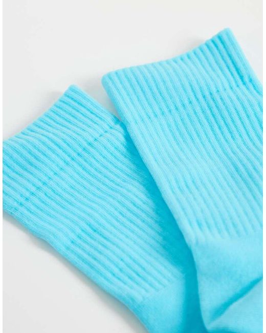 4505 Blue Icon Running Socks With Arch Support And Anti Bacterial Finish for men