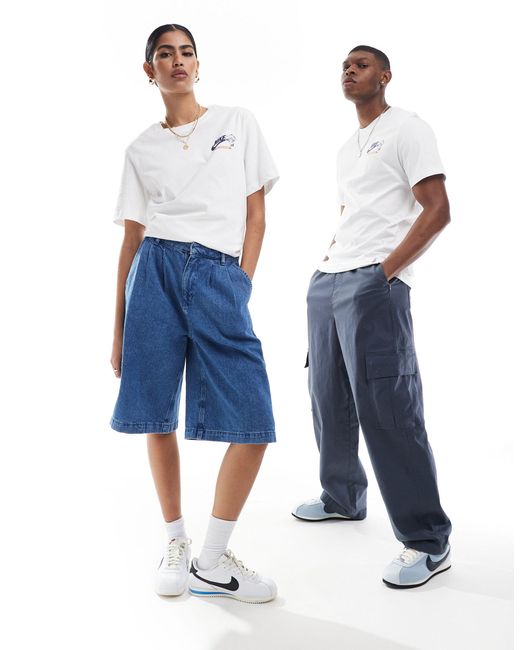 T-shirt unisex bianca con stampa con chef sulla schiena di Nike in White