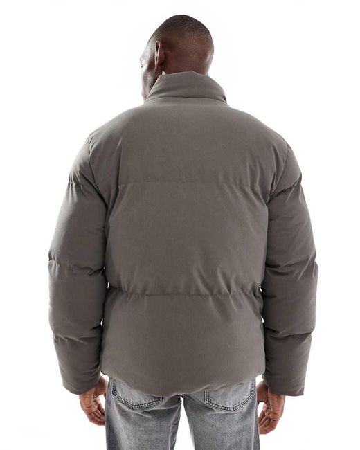 Brave Soul Gray Padded Puffer Jacket for men
