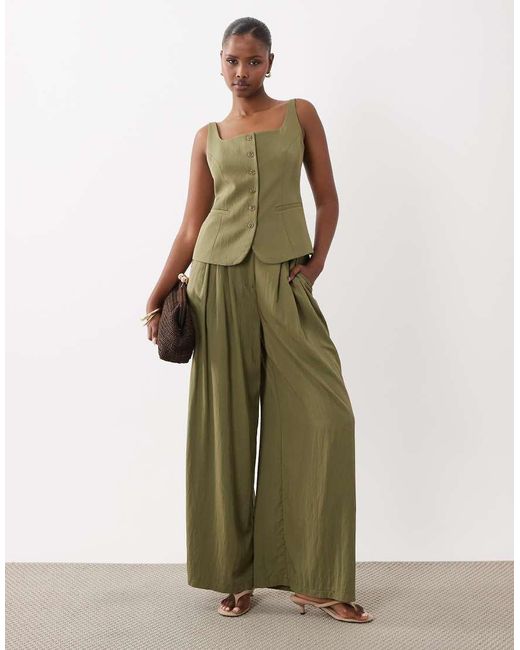 ASOS Green Tailored Scoop Neckline Vest