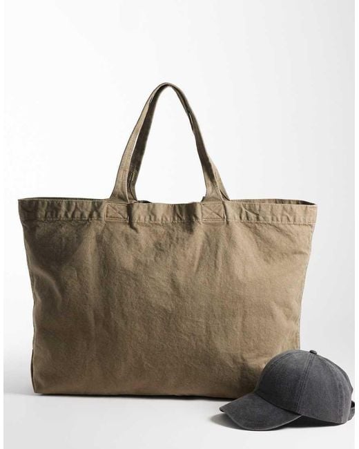 ARKET Brown Cotton Tote Bag for men