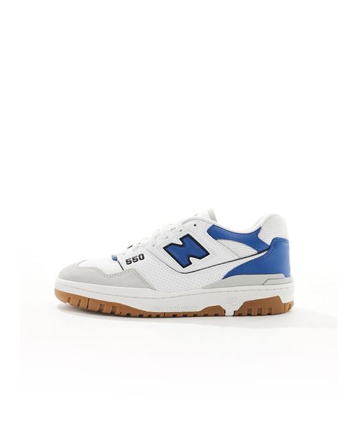 New Balance Blue 550 Trainers With Suede Toe