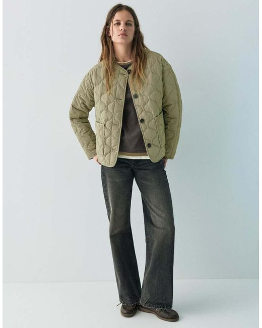 Pull&Bear Green Lightweight Padded Jacket