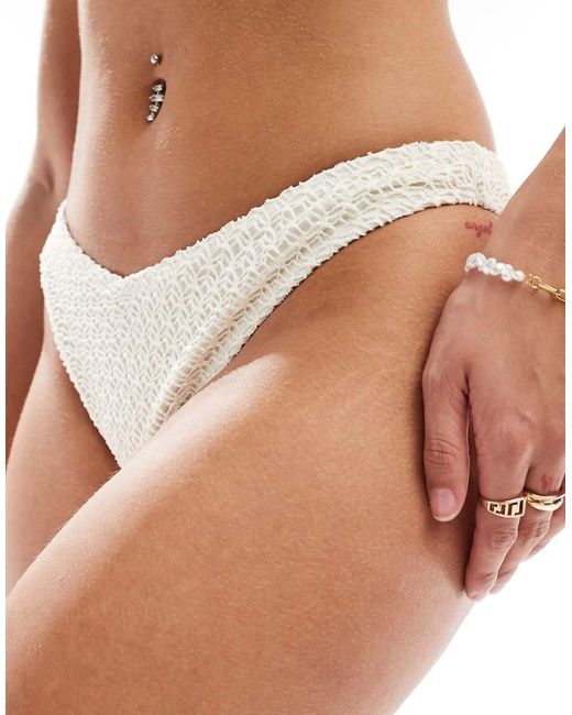 Ivory Rose White Crochet Hipster Bikini Bottom