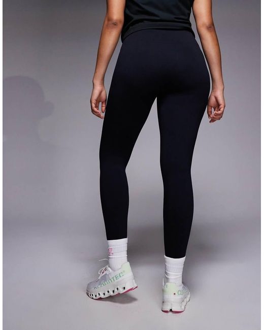 4505 Blue Curve Seamless Baby Rib High Waist Gym leggings