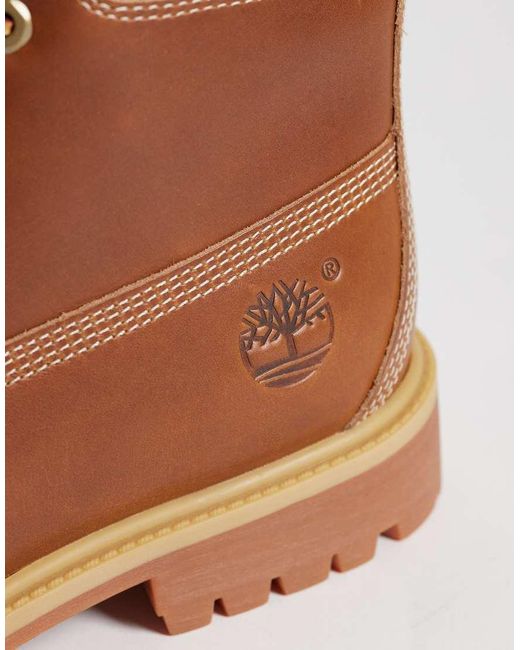 Timberland Brown 6inch Lace Up Boot for men