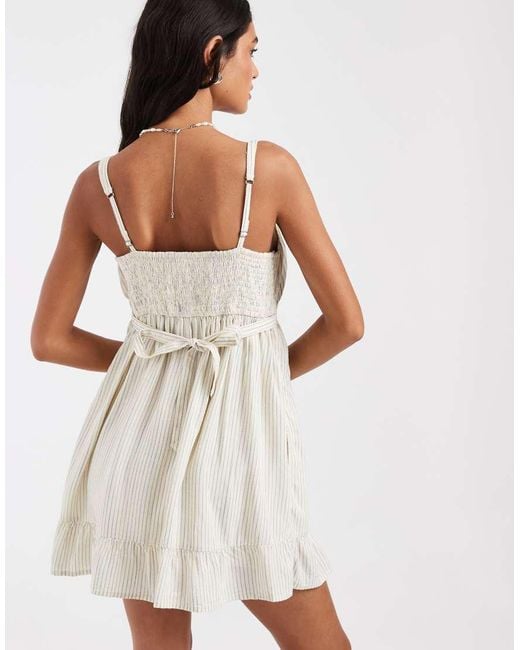 Hollister White Strappy Floaty Mini Dress