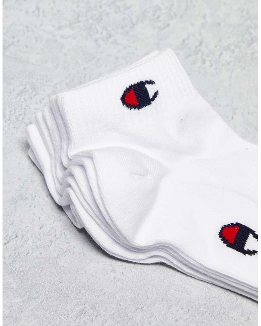 Champion White 3 Pack Quarter Socks for men