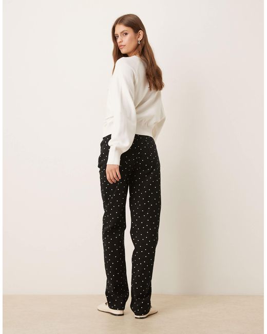 ASOS Natural Mid Rise Slim Leg Trouser