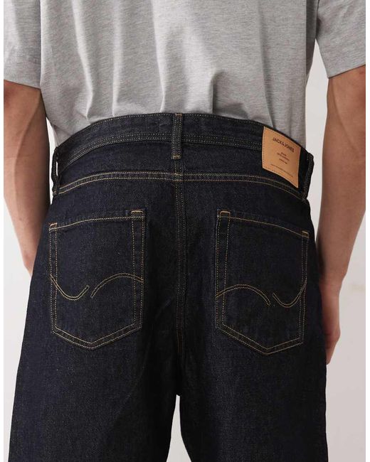 Jack & Jones Gray Alex Denim Shorts for men