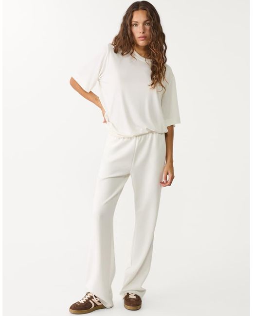 Stradivarius White Oversized T-shirt