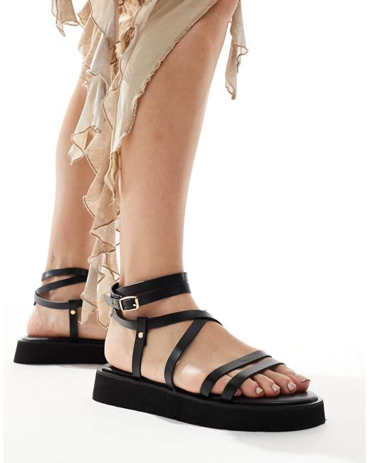 Truffle Collection Brown – e sandalen mit knöchelriemen