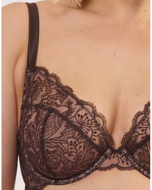 Playful Promises Natural Sierra Embroidery Plunge Bra