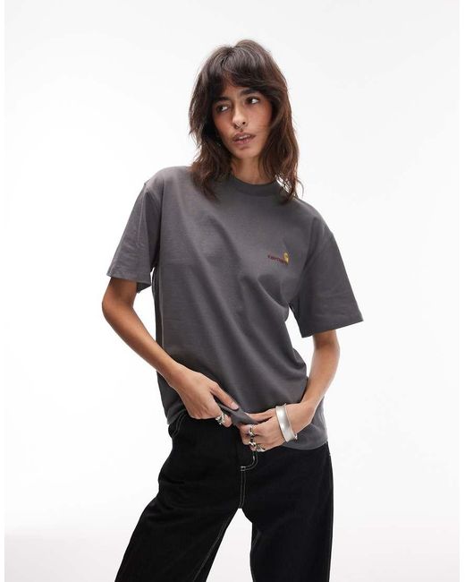 Carhartt American Script in het Gray