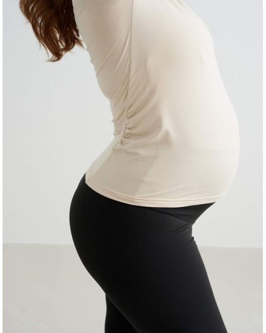 Aim'n Natural Café Au Lait Soft Basic Maternity Long Sleeve