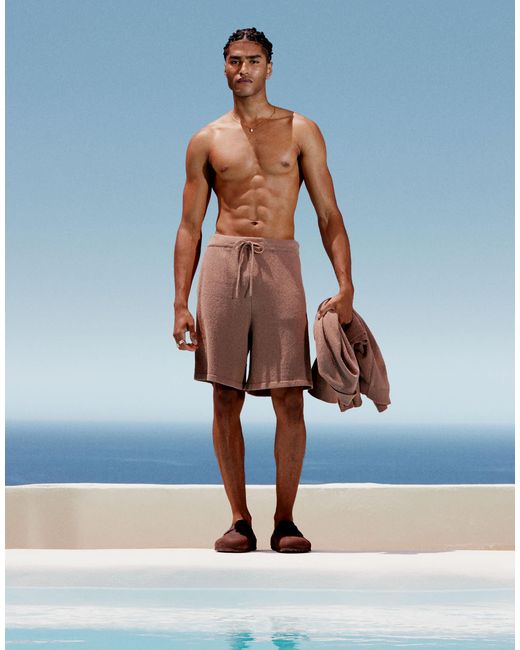 ASOS – strukturierte, leichte oversize-shorts in Blue für Herren