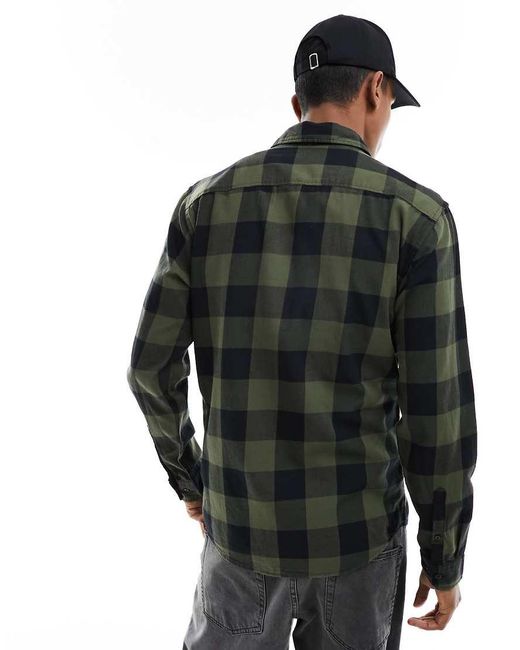 Jack & Jones Black Essentials Buffalo Check Shirt for men