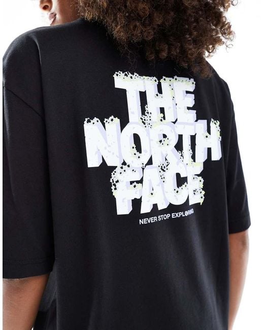The North Face Blue Stone Block Logo Backprint Oversized T-shirt