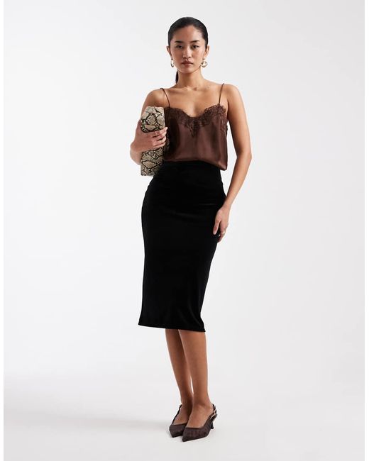 Commando Black Midi Skirt