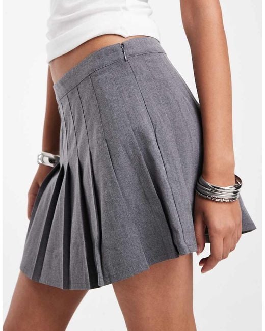 ONLY White Tailored Pleated Mini Skirt