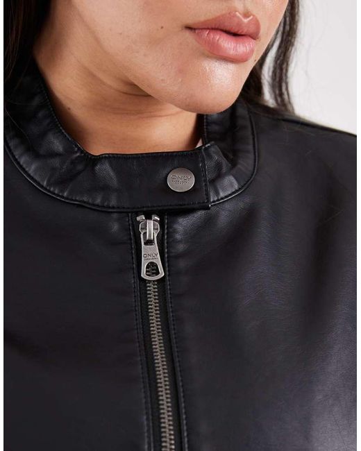 ONLY Black Faux Leather Jacket